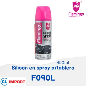 Silicón spray para tablero de carro 450ml Flamingo