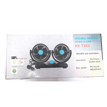 Abanico para carro 12V con doble aspa de 4"