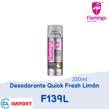 Desodorante Quick Fresh Limón 220ml Flamingo